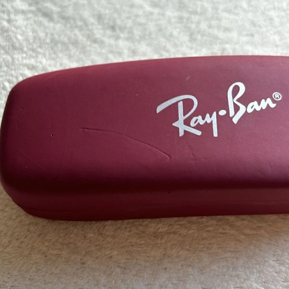 Ray Ban Eye‎ Sun Glasses Hard Case Maroon/Red